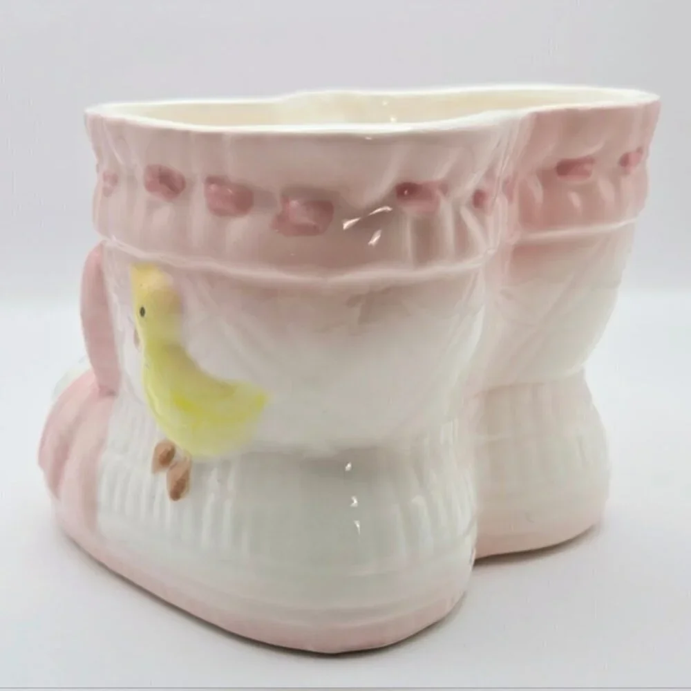 1984 My-Neil Ceramic Baby Booties Planter Vase - Original Sticker